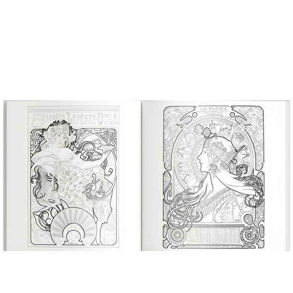 Alphonse Mucha Coloring Book