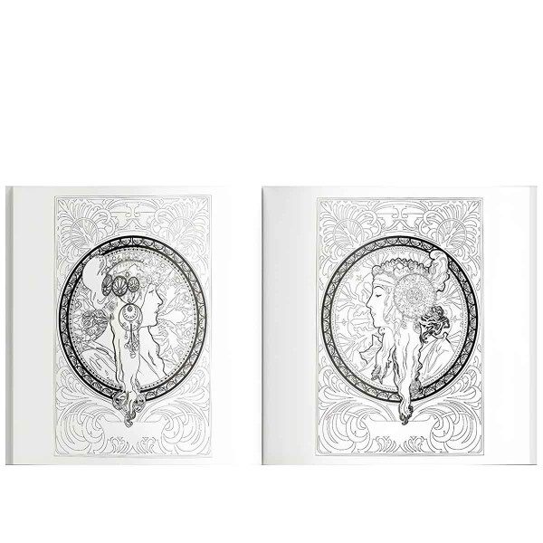 Alphonse Mucha Coloring Book