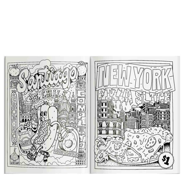 Street Food Coloring Book