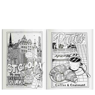Street Food Coloring Book