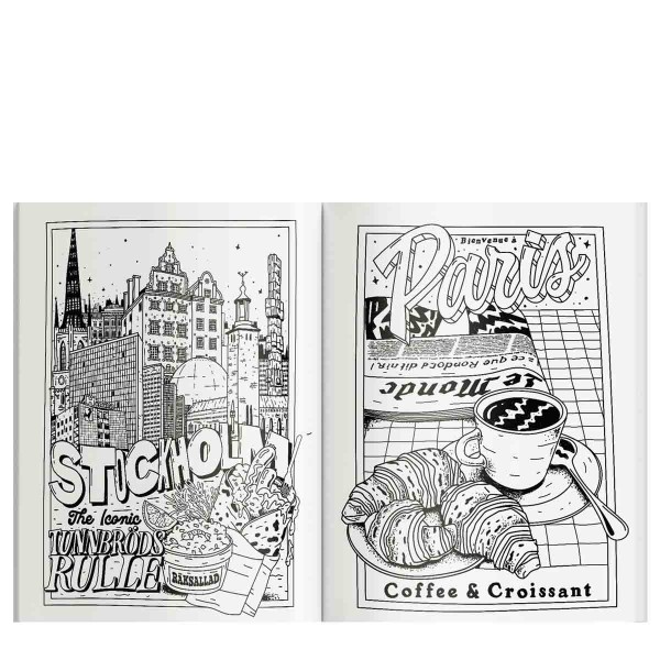 Street Food Coloring Book