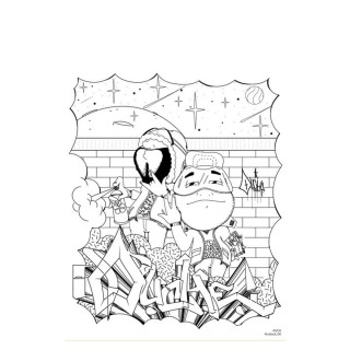 American Graffiti Coloring Book