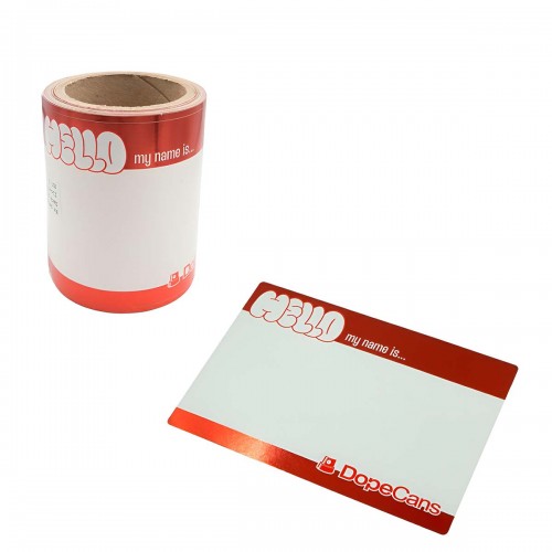Dope Hello My Name Is Stickers Metallic Red