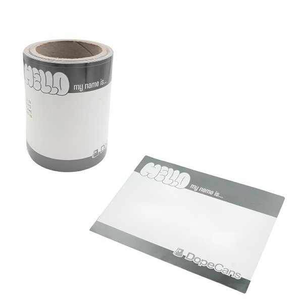 Dope Hello My Name Is Stickers Silver