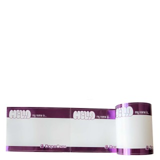 Dope Hello My Name Is Stickers Metallic Violet