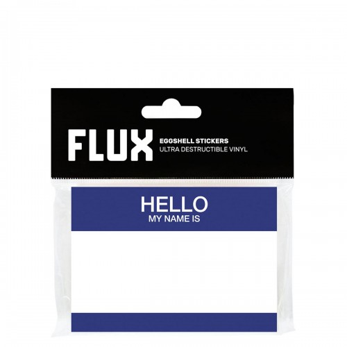 Flux Hello My Name Is Blue Stickers