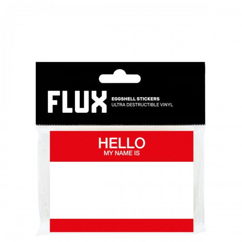 Flux Hello My Name Is Red Stickers