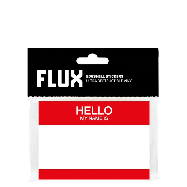 Flux Hello My Name Is Red Stickers