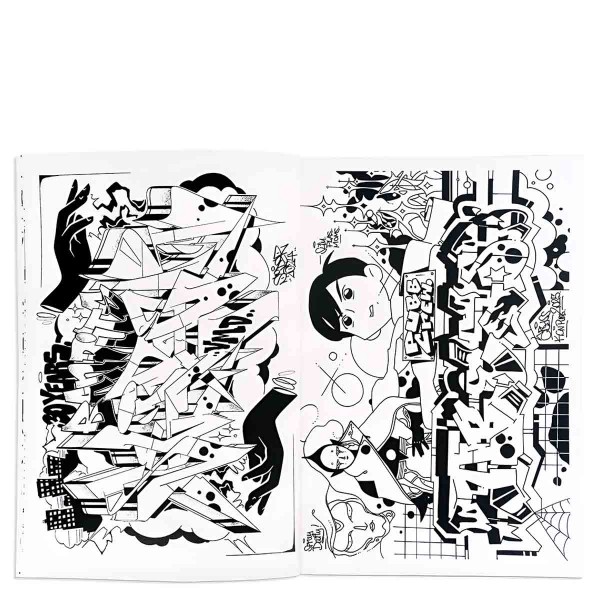 Sketchy Graffiti Coloring Book