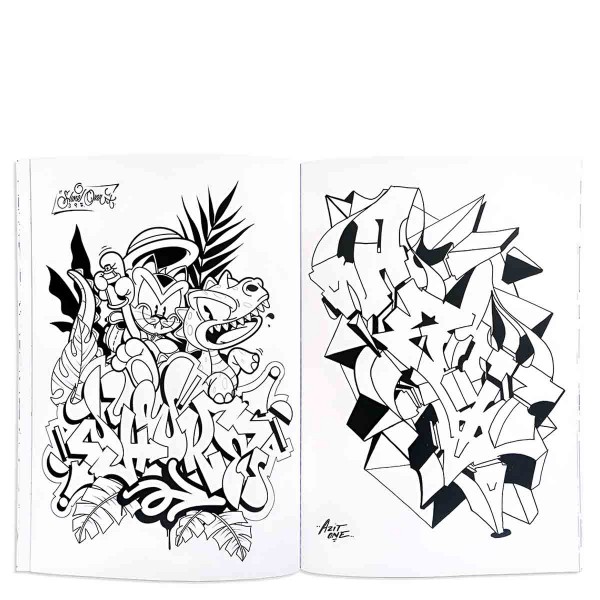 Sketchy Graffiti Coloring Book