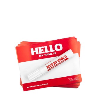 Montana Hello my name is Red Stickers & Marker