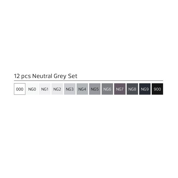 Stylefile Marker Neutral Grey 12 Set