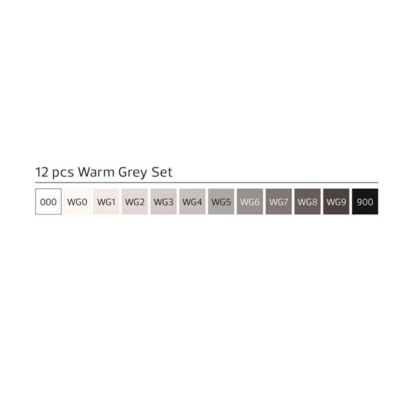 Stylefile Marker Brush Warm Grey 12 Set