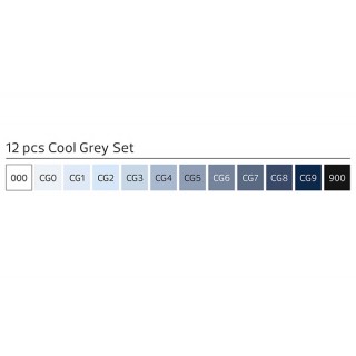 Stylefile Marker Cool Grey 12 Set
