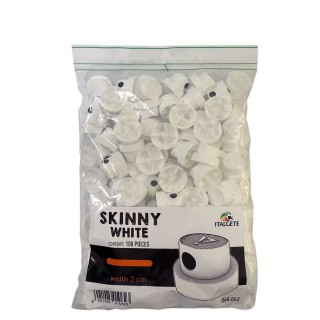 Skinny White Cap 100pcs Pack