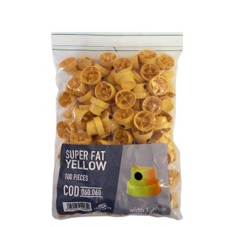Yellow Fat Cap 100pcs Pack