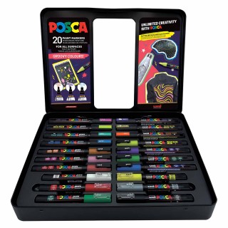 Posca Metal Box 20pcs - Groovy Colors