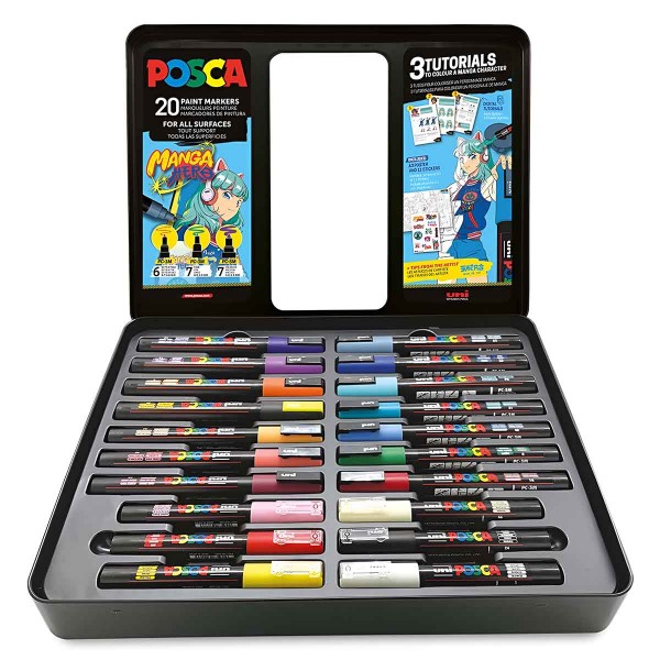 Posca Metal Box 20pcs - Manga Hero