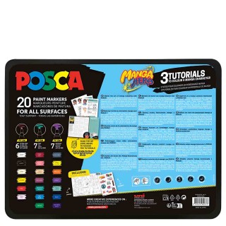 Posca Metal Box 20pcs - Manga Hero