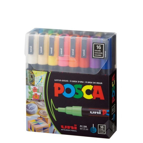 Posca PC-3M Set 16