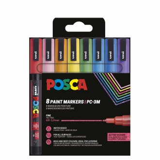 Posca PC-3M Set 8 - Glitter Colors
