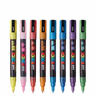Posca PC-3M Set 8 - Glitter Colors