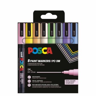 Posca PC-3M Set 8 - Pastel Colors
