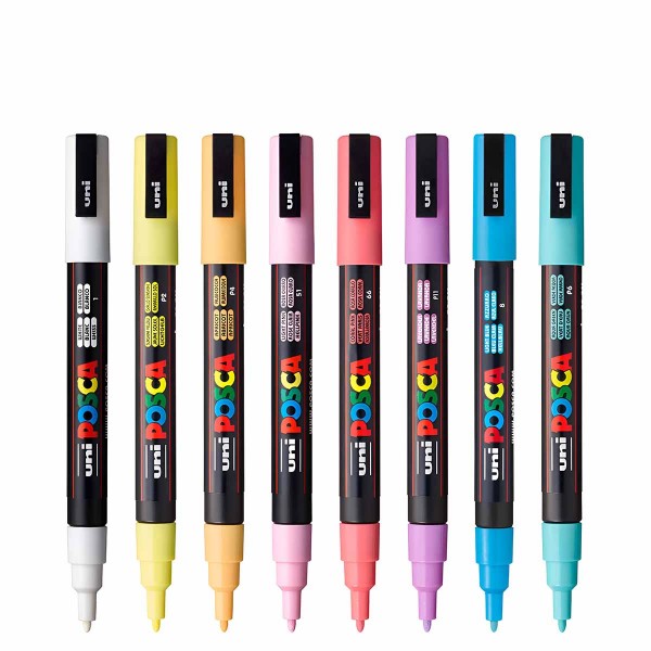 Posca PC-3M Set 8 - Soft Colors