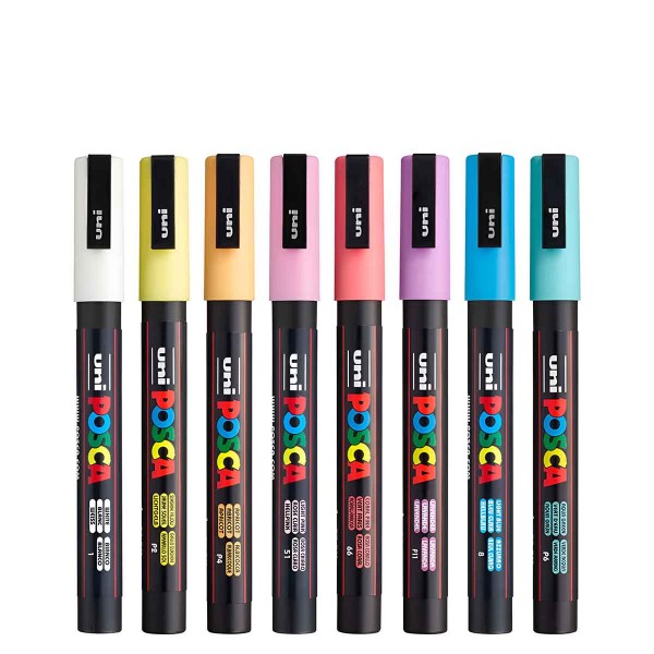Posca PC-3M Set 8 - Soft Colors