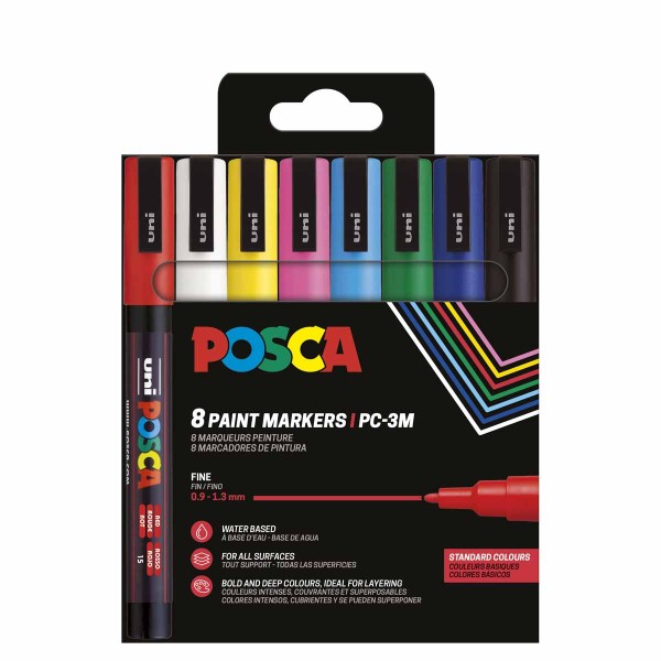 Posca PC-3M Set 8
