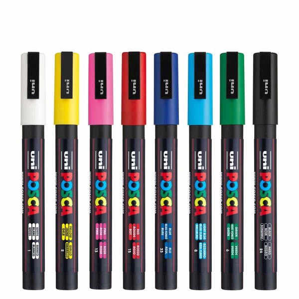 Posca PC-3M Set 8