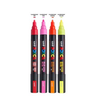 Posca PC-5M Set 4 - Neon Colors