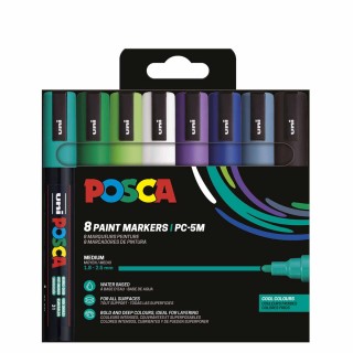 Posca PC-5M Set 8 - Cool Colors