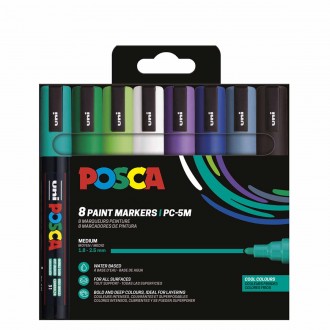 Posca PC-5M Set 8 - Cool Colors
