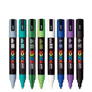 Posca PC-5M Set 8 - Cool Colors