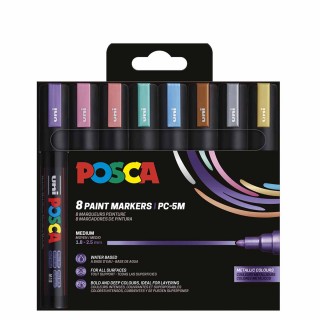 Posca PC-5M Set 8 - Metallic Colors