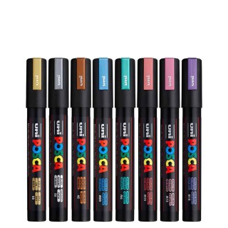 Posca PC-5M Set 8 - Metallic Colors
