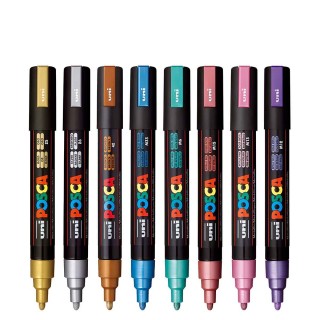 Posca PC-5M Set 8 - Metallic Colors