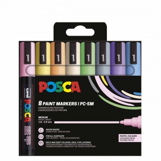 Posca PC-5M Set 8 - Pastel Colors