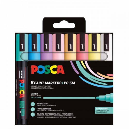 Posca PC-5M Set 8 - Soft Colors