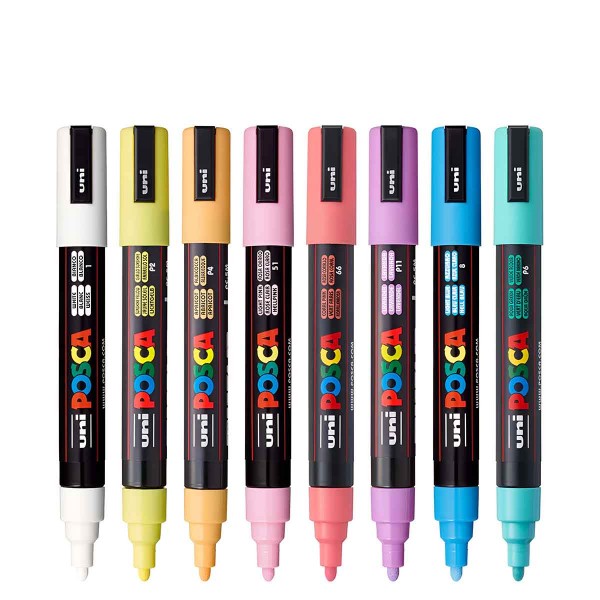 Posca PC-5M Set 8 - Soft Colors