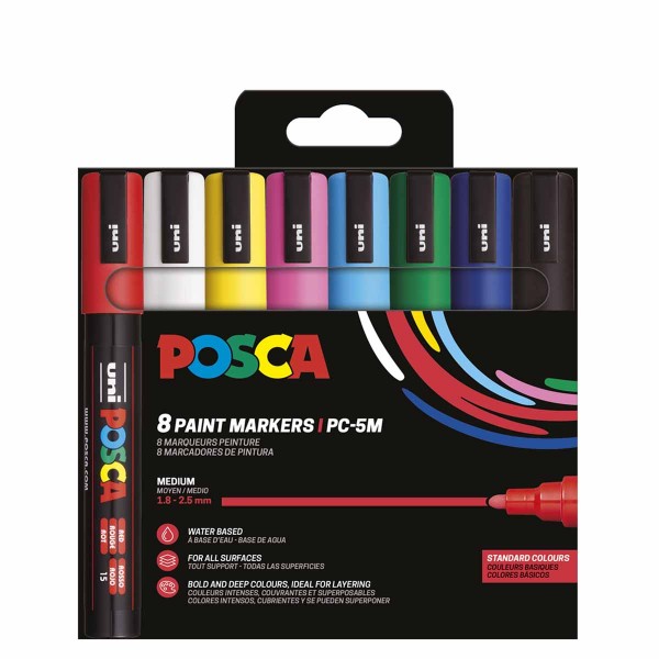 Posca PC-5M Set 8