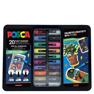 Posca Metal Box 20pcs - POP Colors