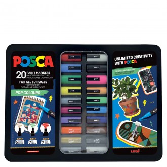Posca Metal Box 20pcs - POP Colors