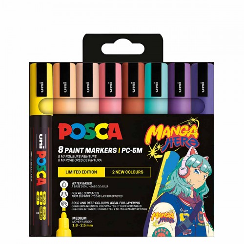 Posca PC-5M Set 8 - Manga Hero