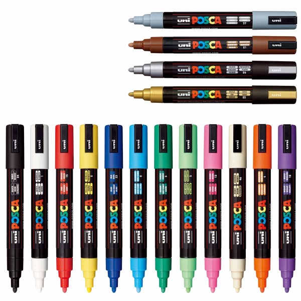 Posca PC-5M Set 16