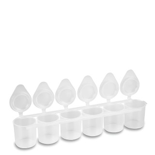 6 Πλαστικά δοχεία 25ml με Καπάκι
