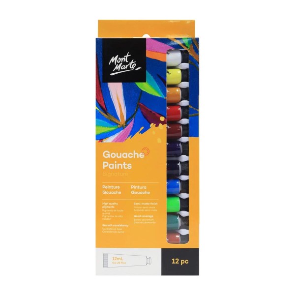 Mont Marte Gouache Paints 12 Set