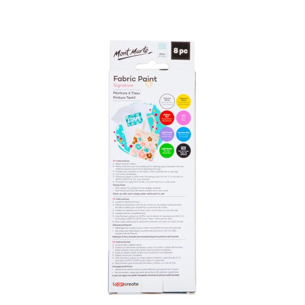 Mont Marte Fabric Paints Set 8