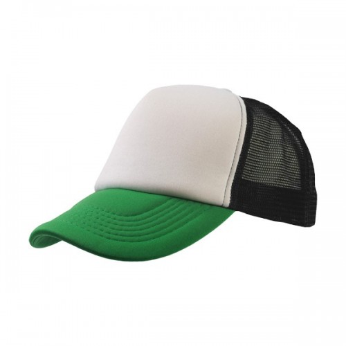 Rapper White/Green/Black Hat